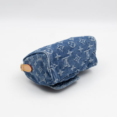 Nano Speedy Blue Denim Monogram