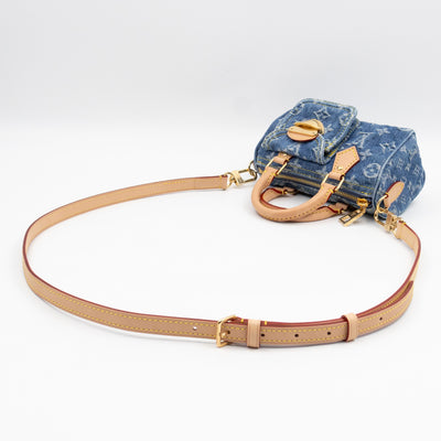 Nano Speedy Blue Denim Monogram