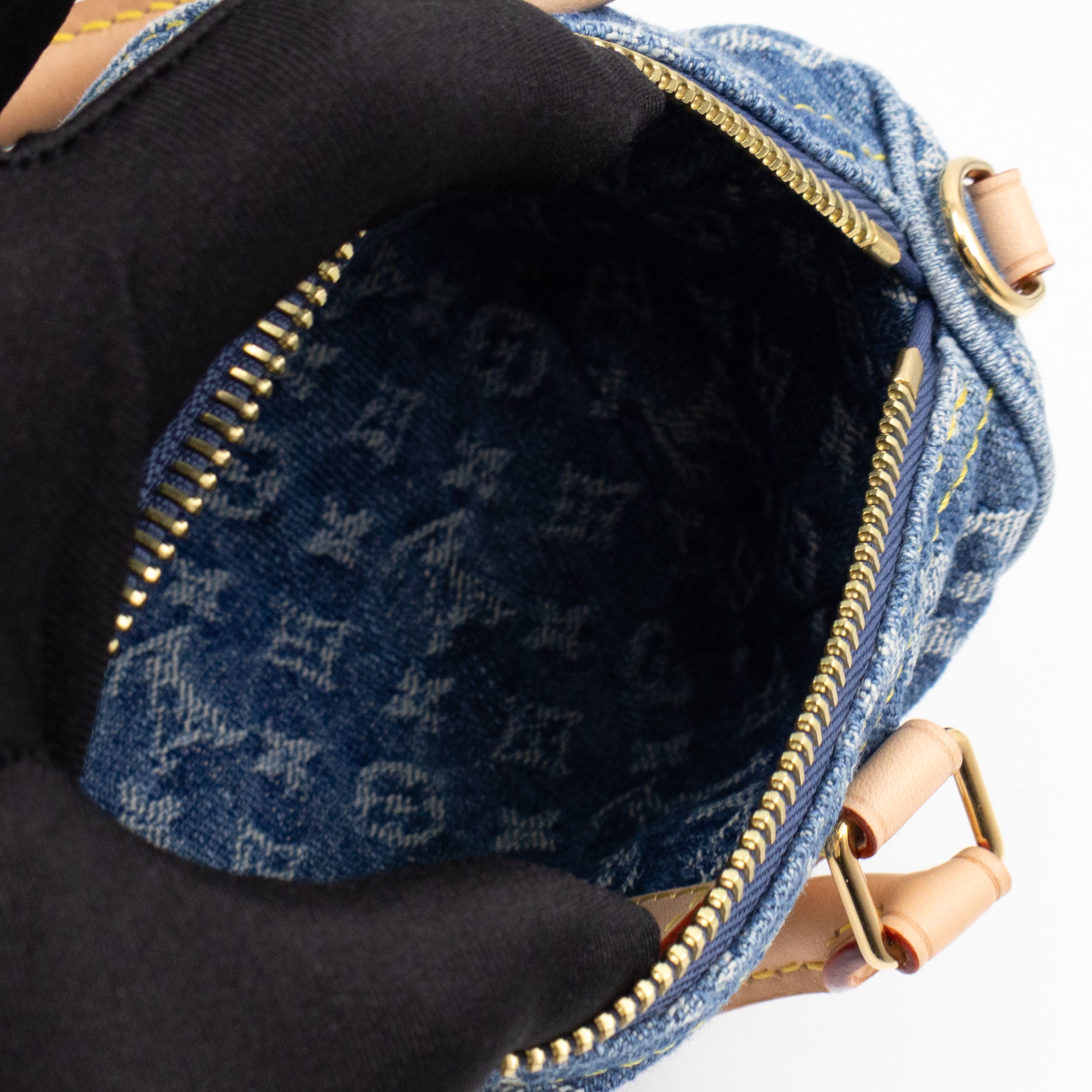 Nano Speedy Blue Denim Monogram