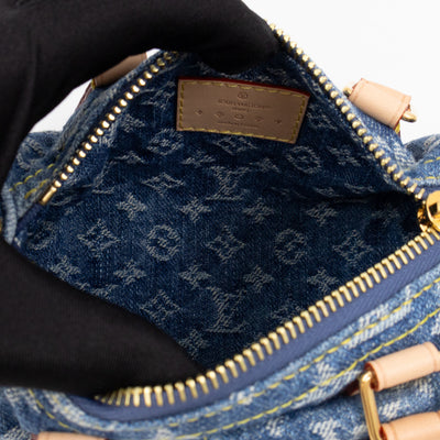 Nano Speedy Blue Denim Monogram