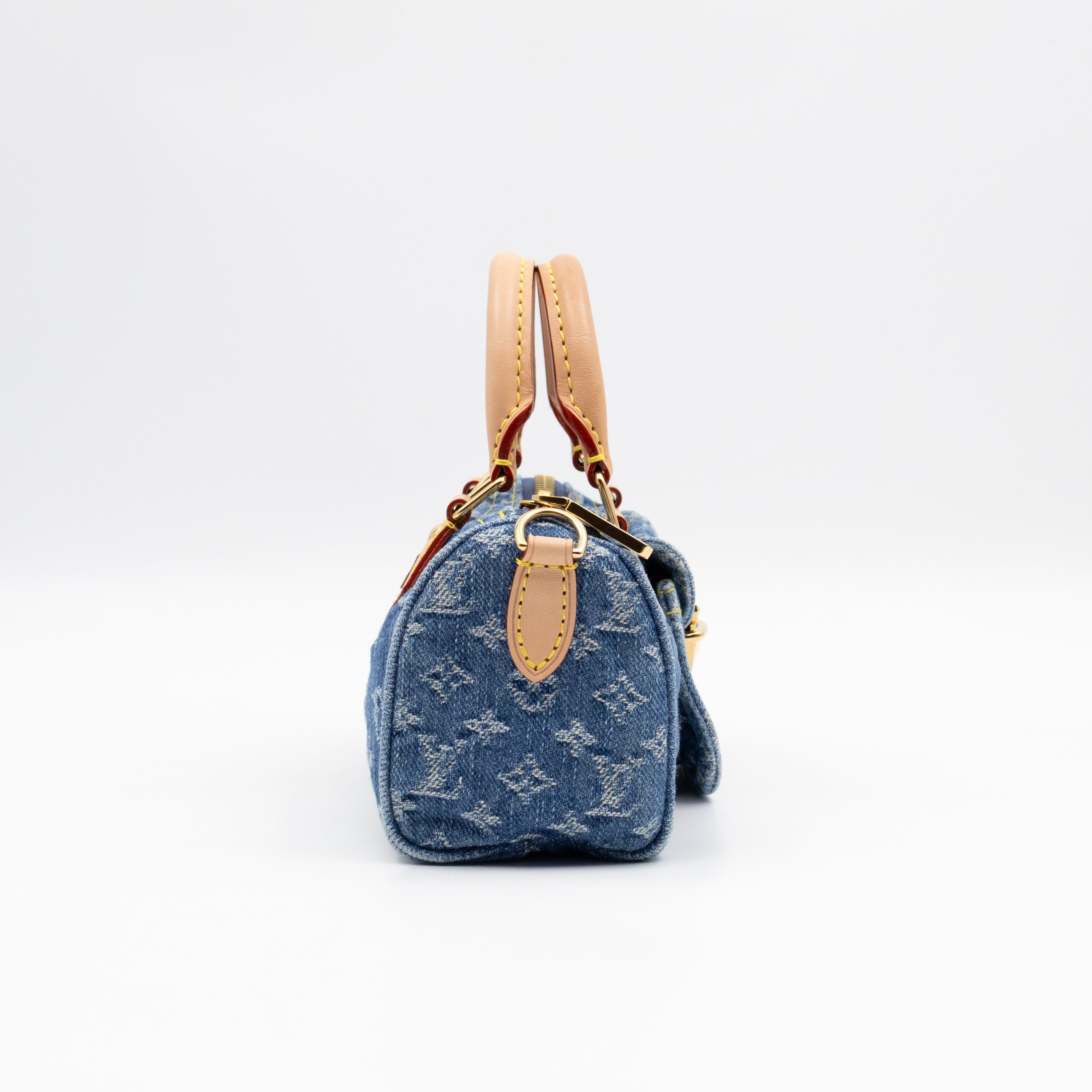 Nano Speedy Blue Denim Monogram