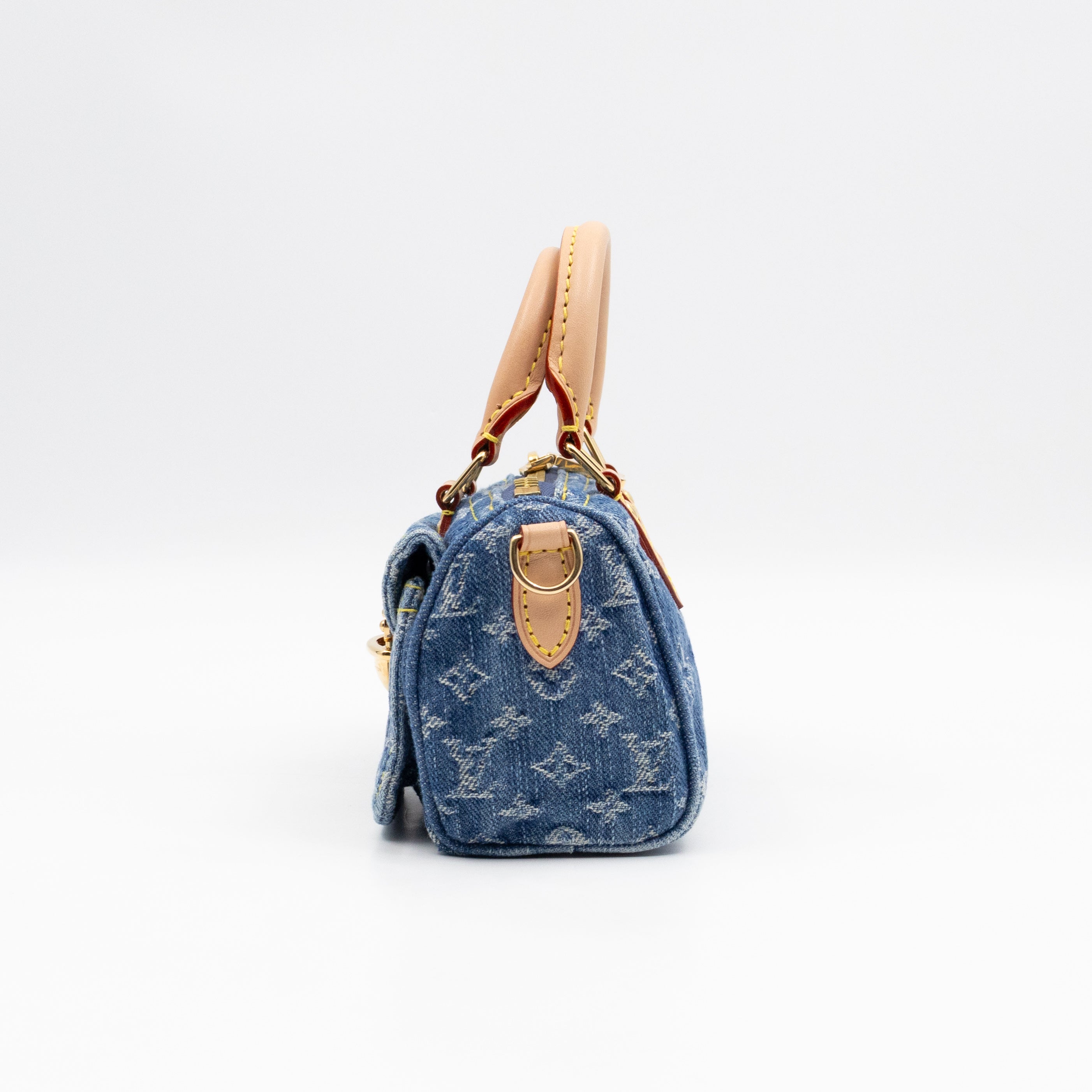 Nano Speedy Blue Denim Monogram