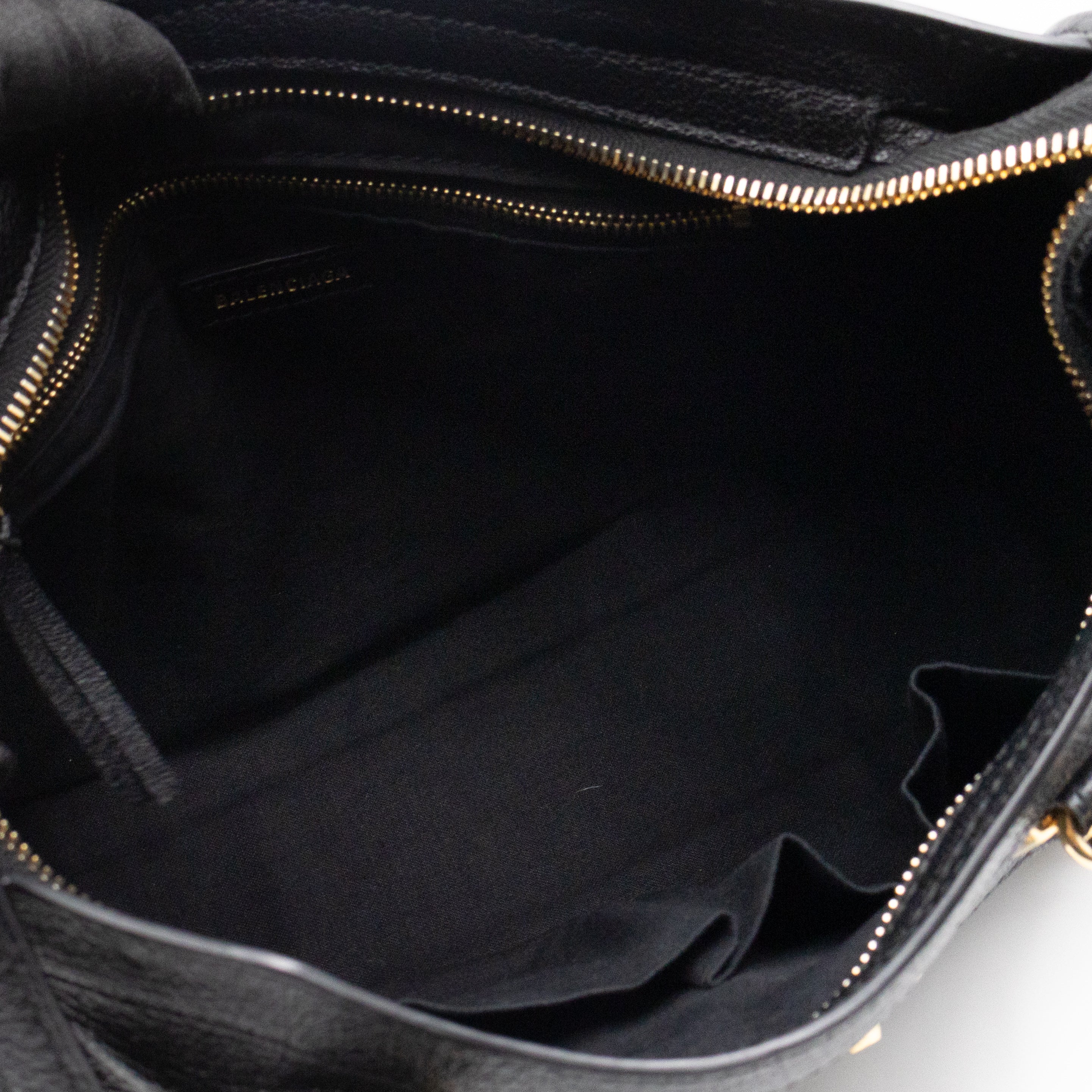 Classic City S Metallic Edge Black Shiny Goatskin Leather