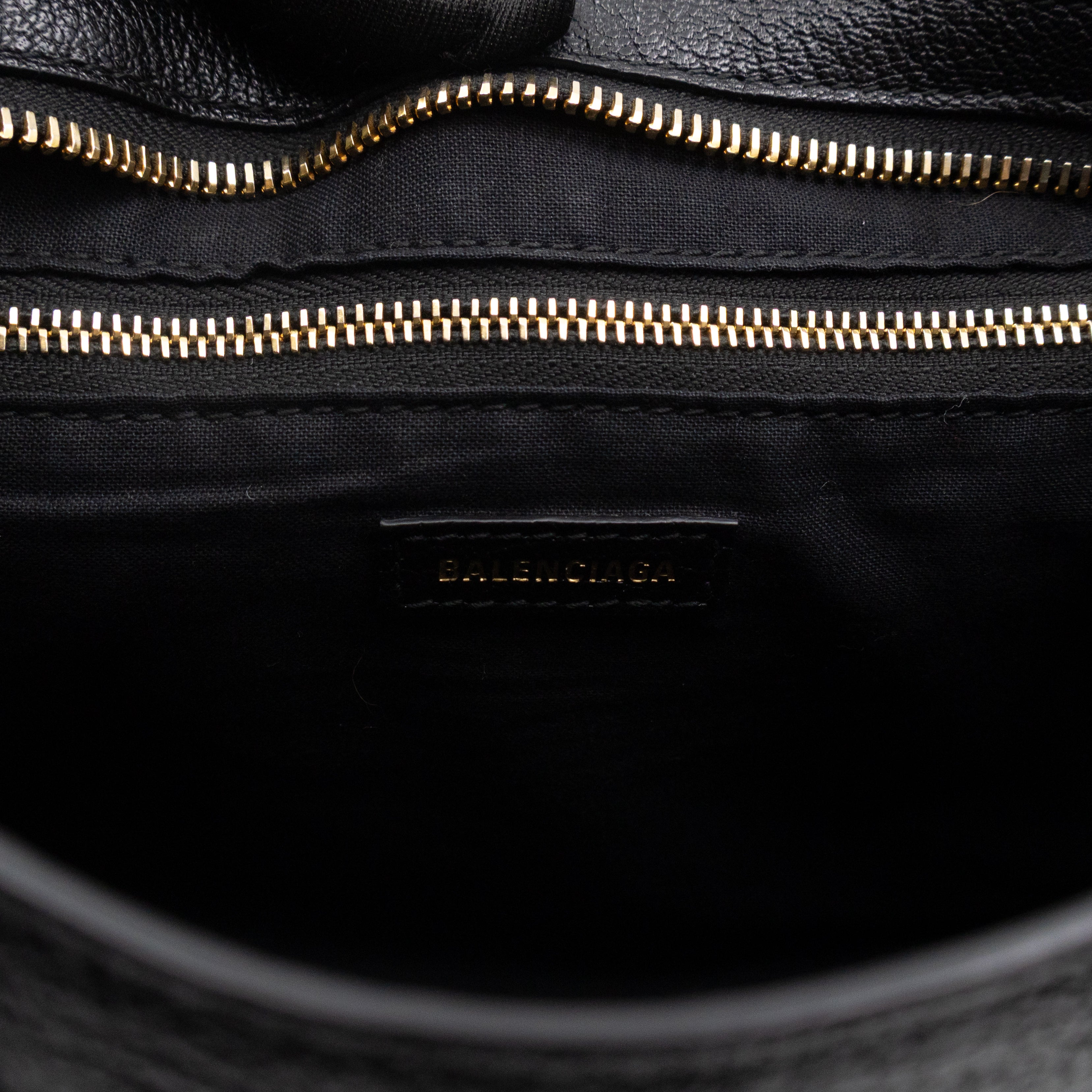 Classic City S Metallic Edge Black Shiny Goatskin Leather