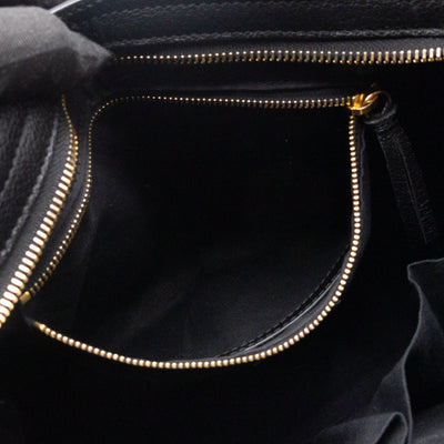 Classic City S Metallic Edge Black Shiny Goatskin Leather