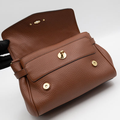 Mini Alexa Chestnut Heavy Grained Leather