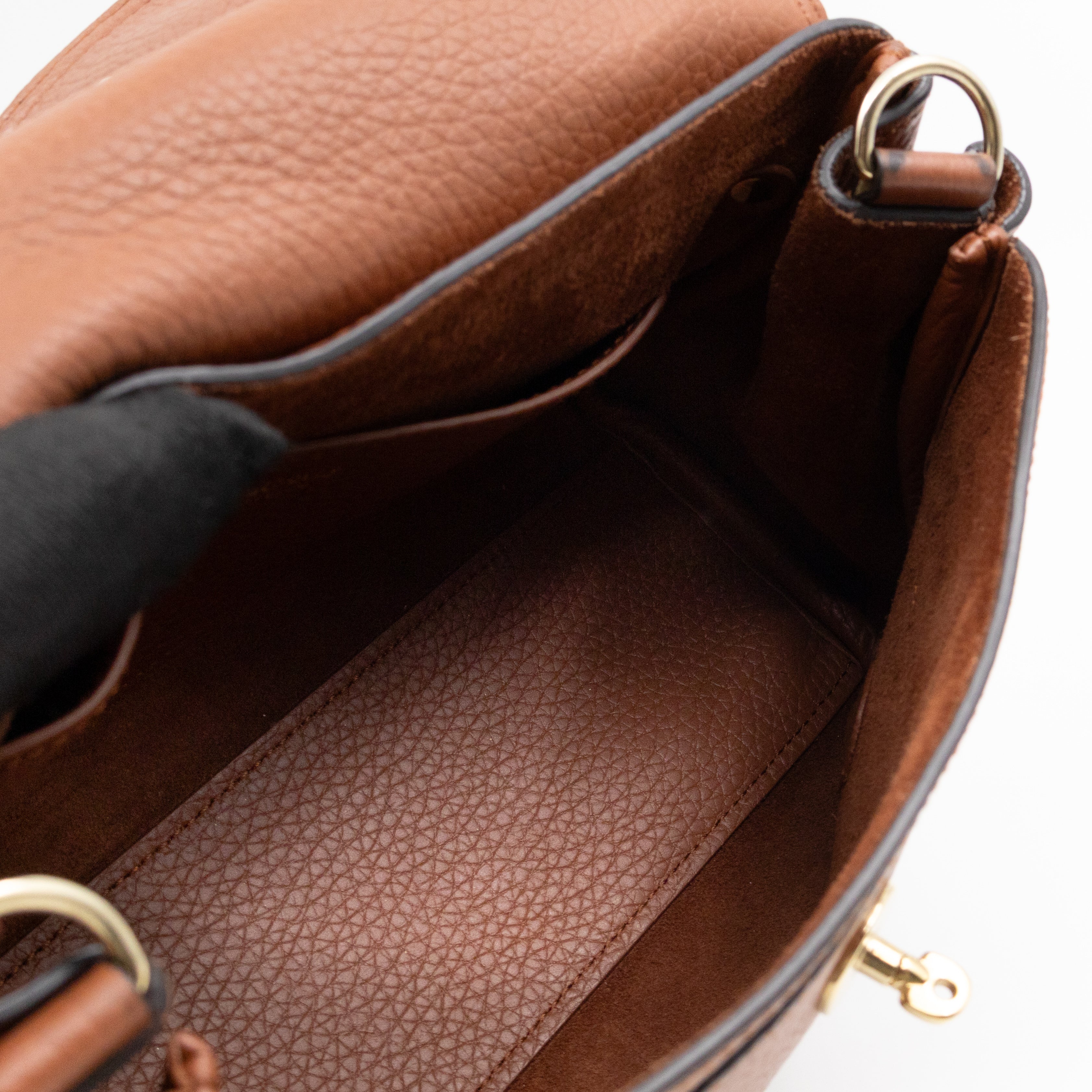 Mini Alexa Chestnut Heavy Grained Leather