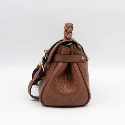 Mini Alexa Chestnut Heavy Grained Leather