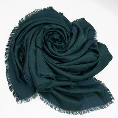 Monogram Shine Shawl Green