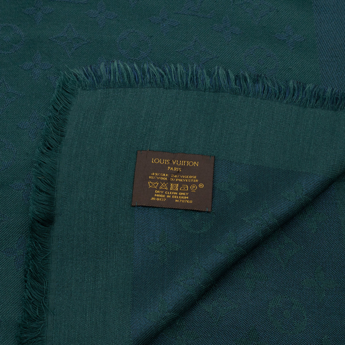 Monogram Shine Shawl Green
