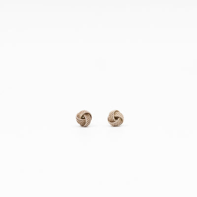 Twisted Knot Earrings Sterling Silver