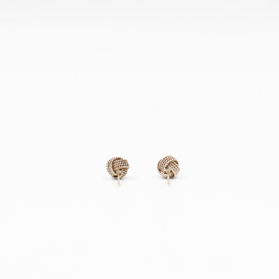 Twisted Knot Earrings Sterling Silver