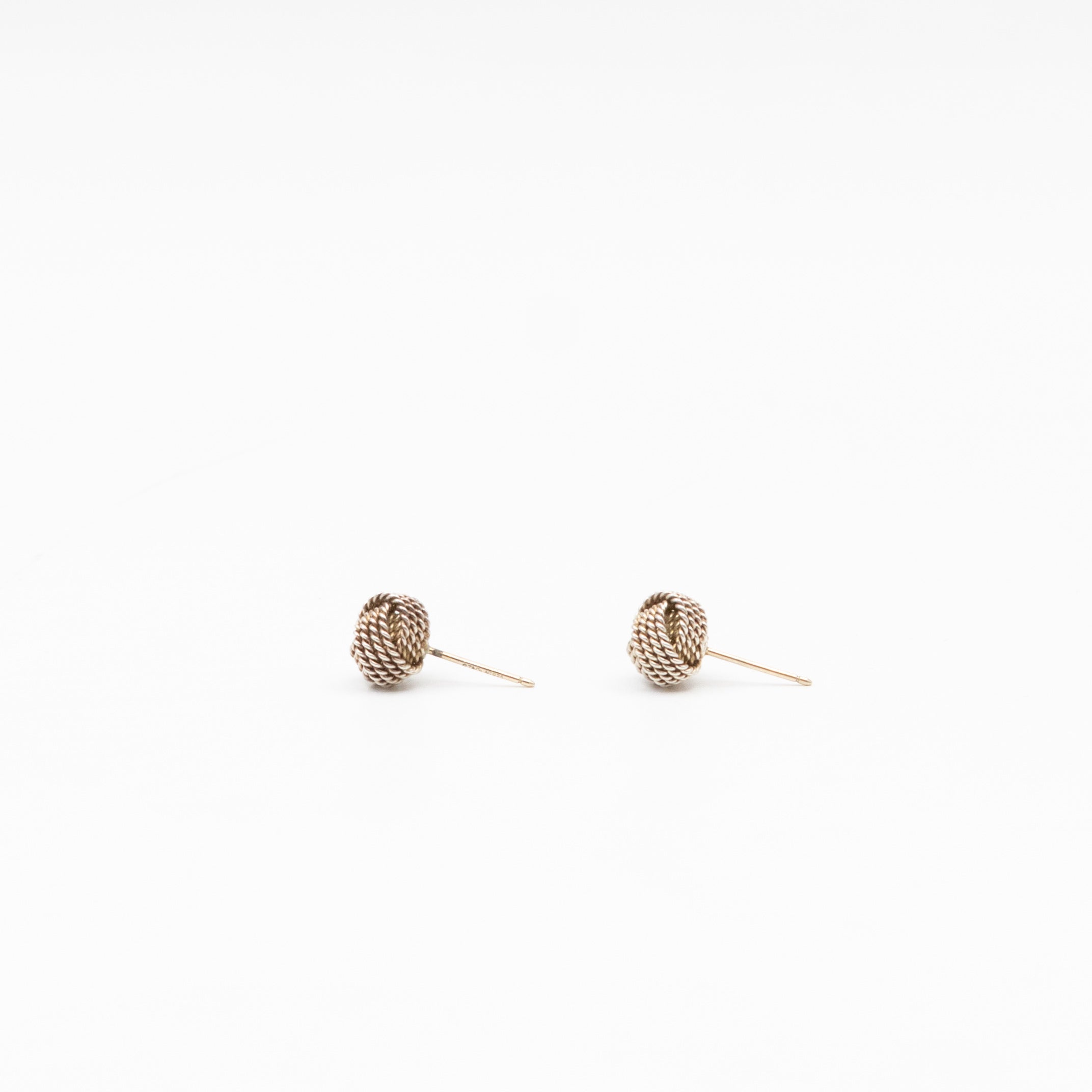 Twisted Knot Earrings Sterling Silver