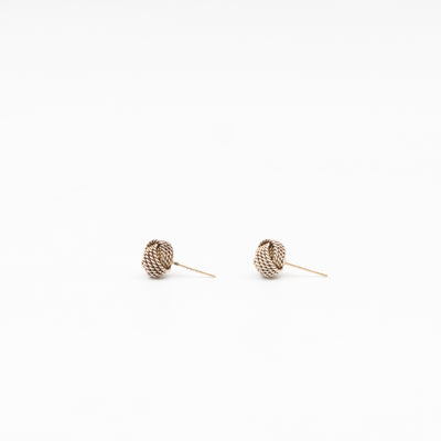 Twisted Knot Earrings Sterling Silver