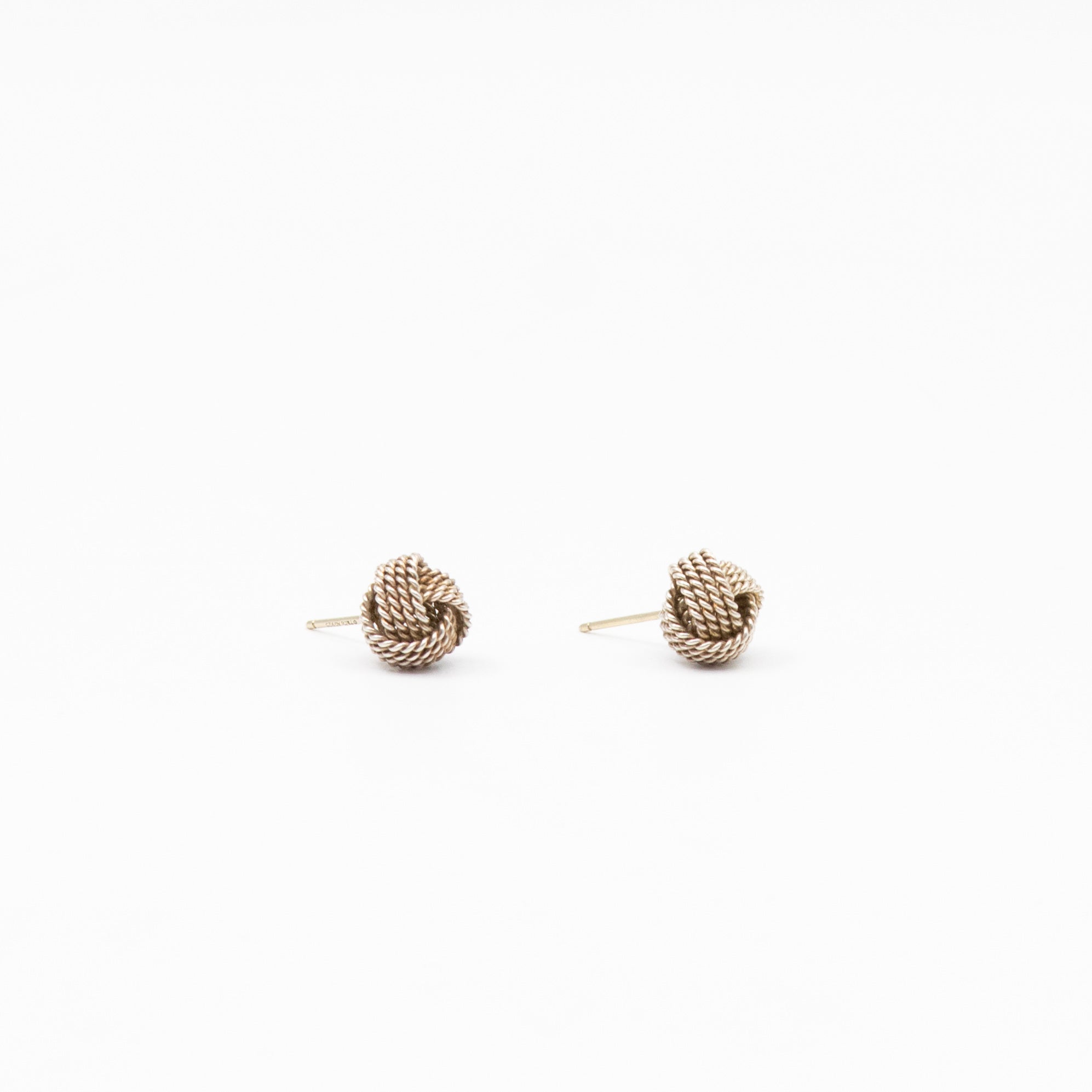 Twisted Knot Earrings Sterling Silver