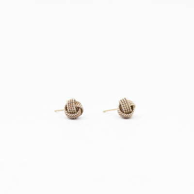 Twisted Knot Earrings Sterling Silver