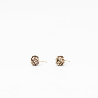 Twisted Knot Earrings Sterling Silver