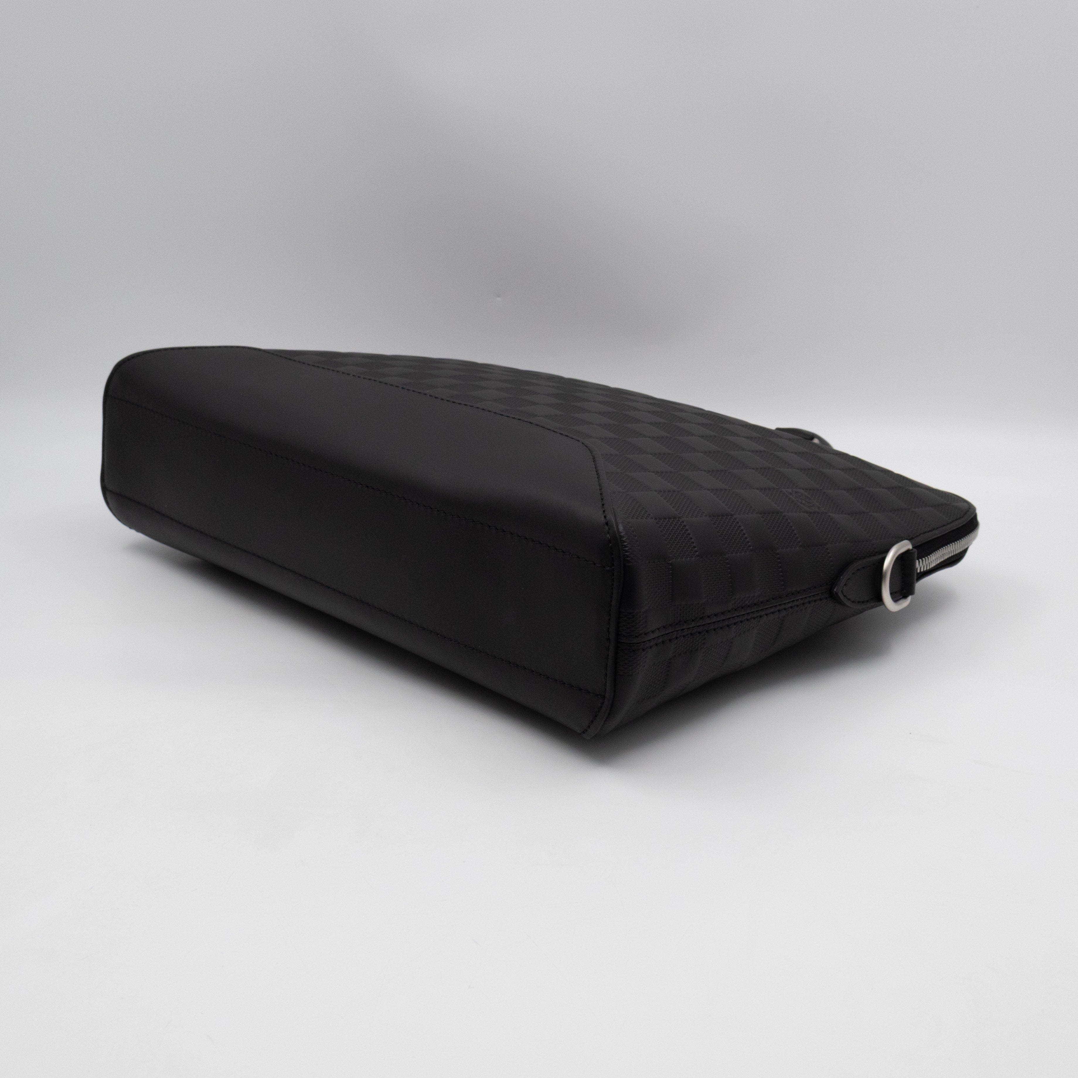 Avenue Soft Briefcase Black Damier Infini Leather