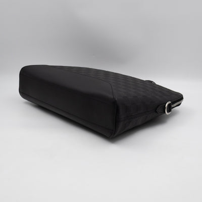 Avenue Soft Briefcase Black Damier Infini Leather