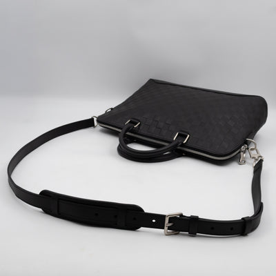 Avenue Soft Briefcase Black Damier Infini Leather