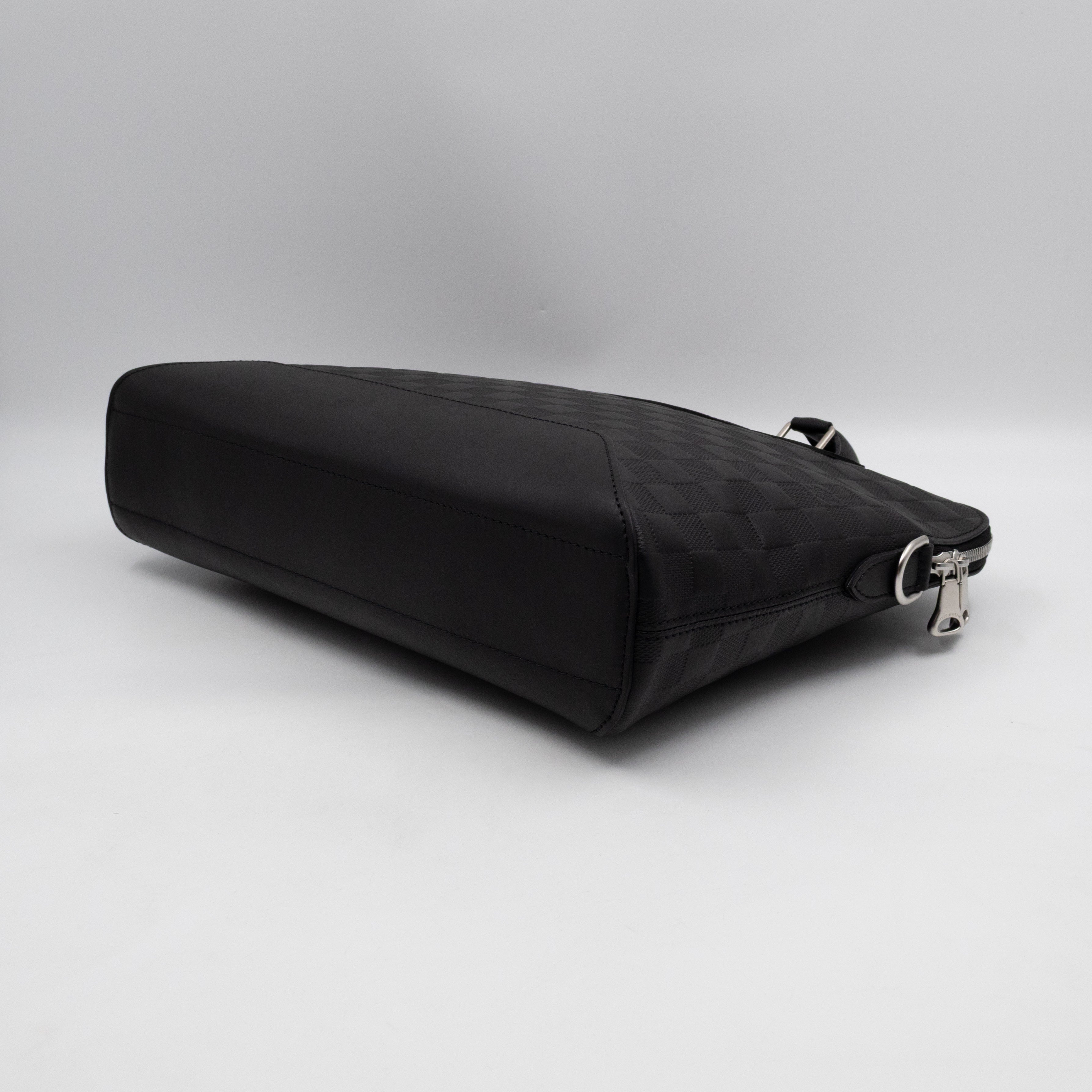 Avenue Soft Briefcase Black Damier Infini Leather
