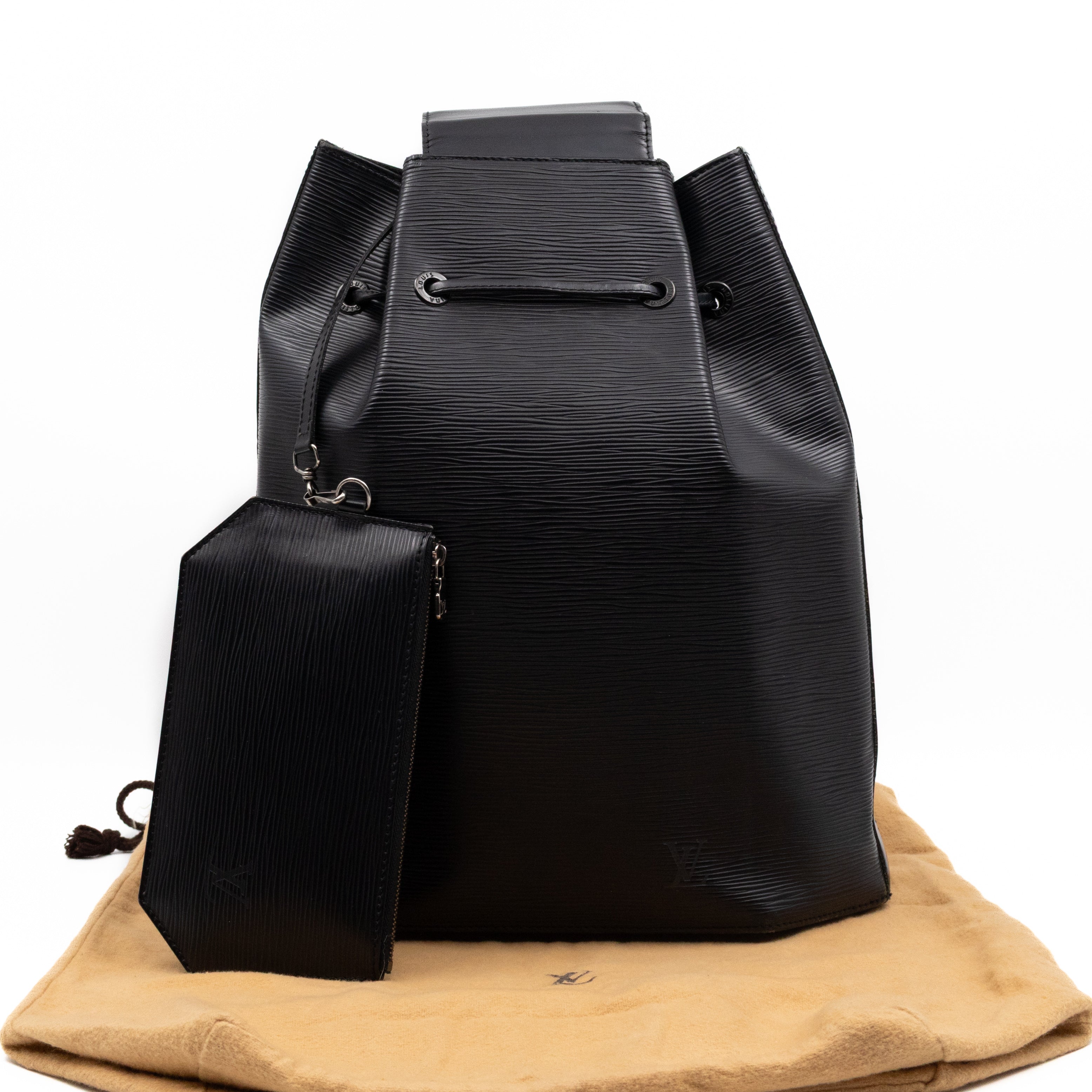 Sac A Dos Black Epi Leather