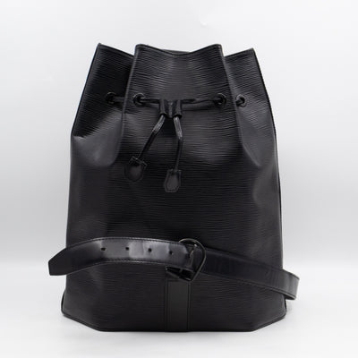 Sac A Dos Black Epi Leather