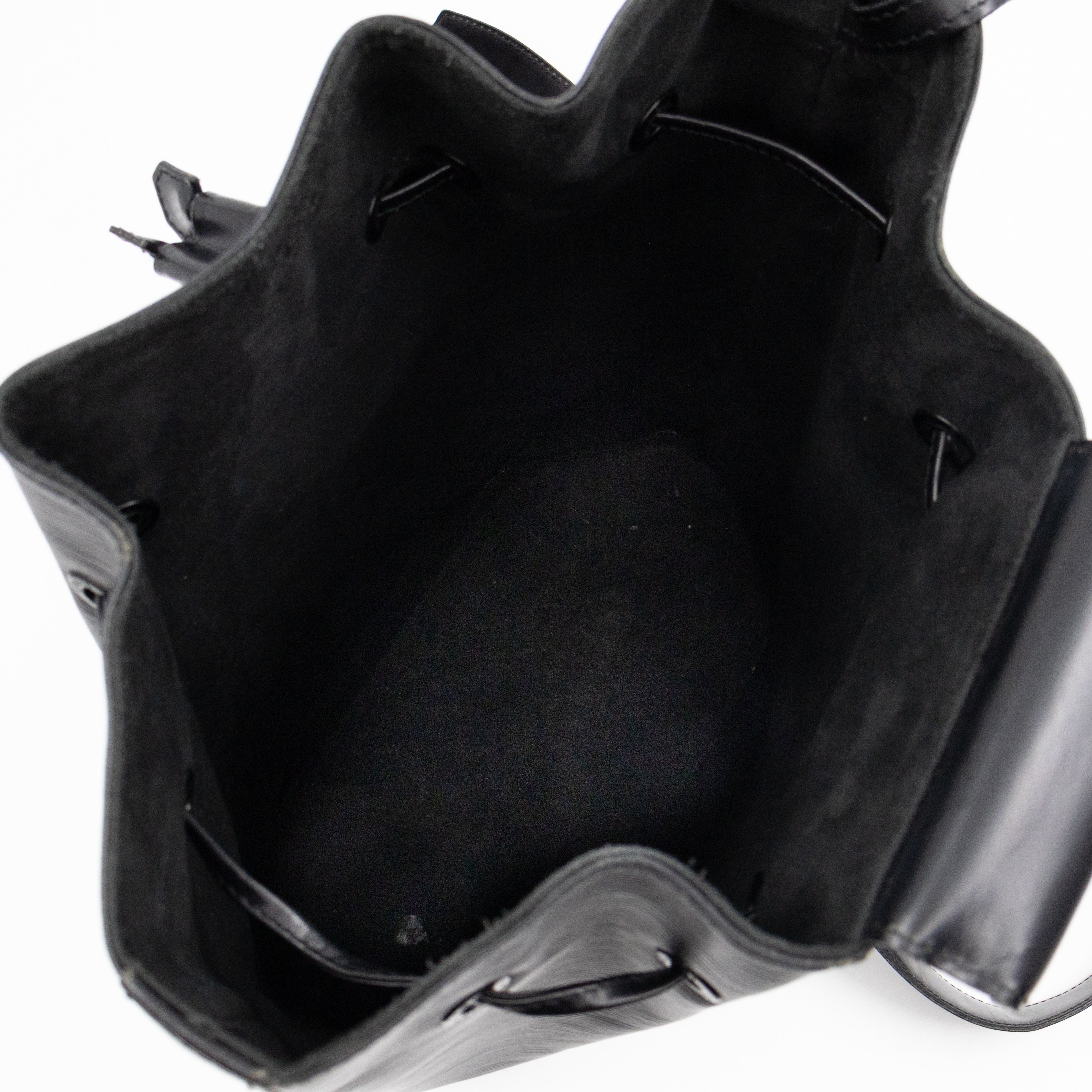 Sac A Dos Black Epi Leather
