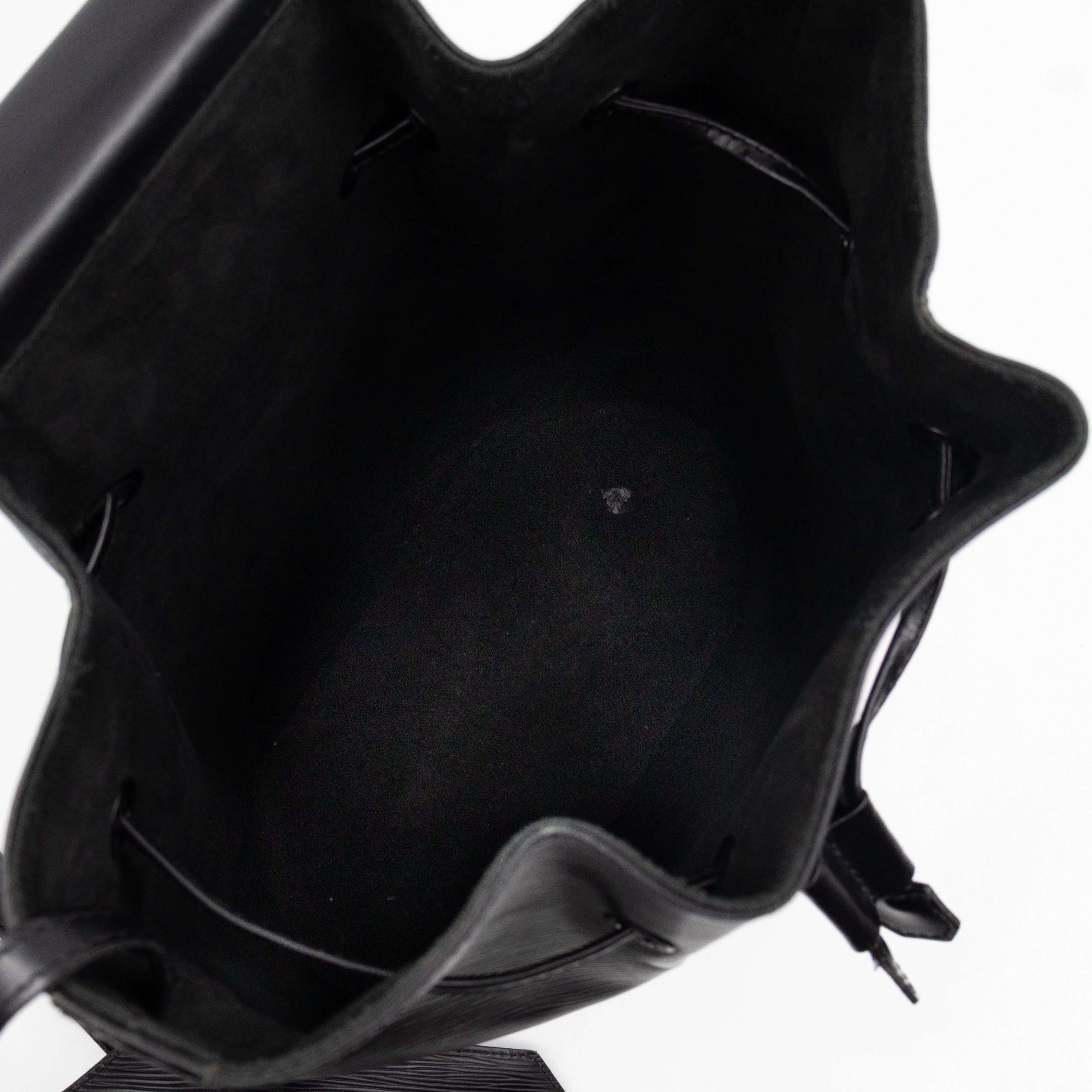Sac A Dos Black Epi Leather