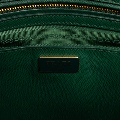 Galleria Large Double Zip Biliardo Green Saffiano Leather