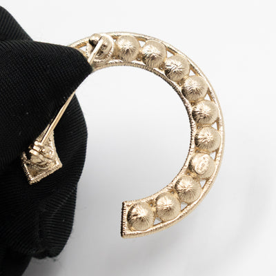 Letters Brooch Set Crystals Gold