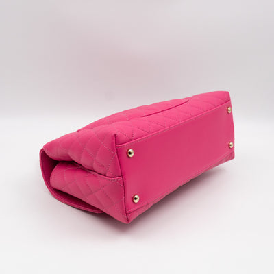 Coco Handle Pink Caviar Leather
