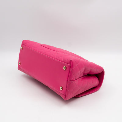Coco Handle Pink Caviar Leather