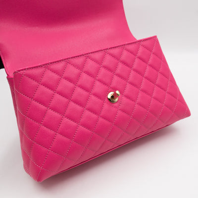 Coco Handle Pink Caviar Leather