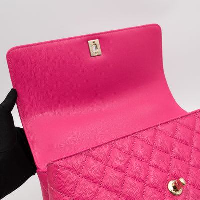 Coco Handle Pink Caviar Leather