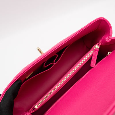 Coco Handle Pink Caviar Leather