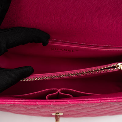 Coco Handle Pink Caviar Leather