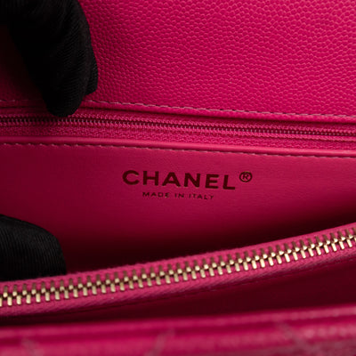 Coco Handle Pink Caviar Leather