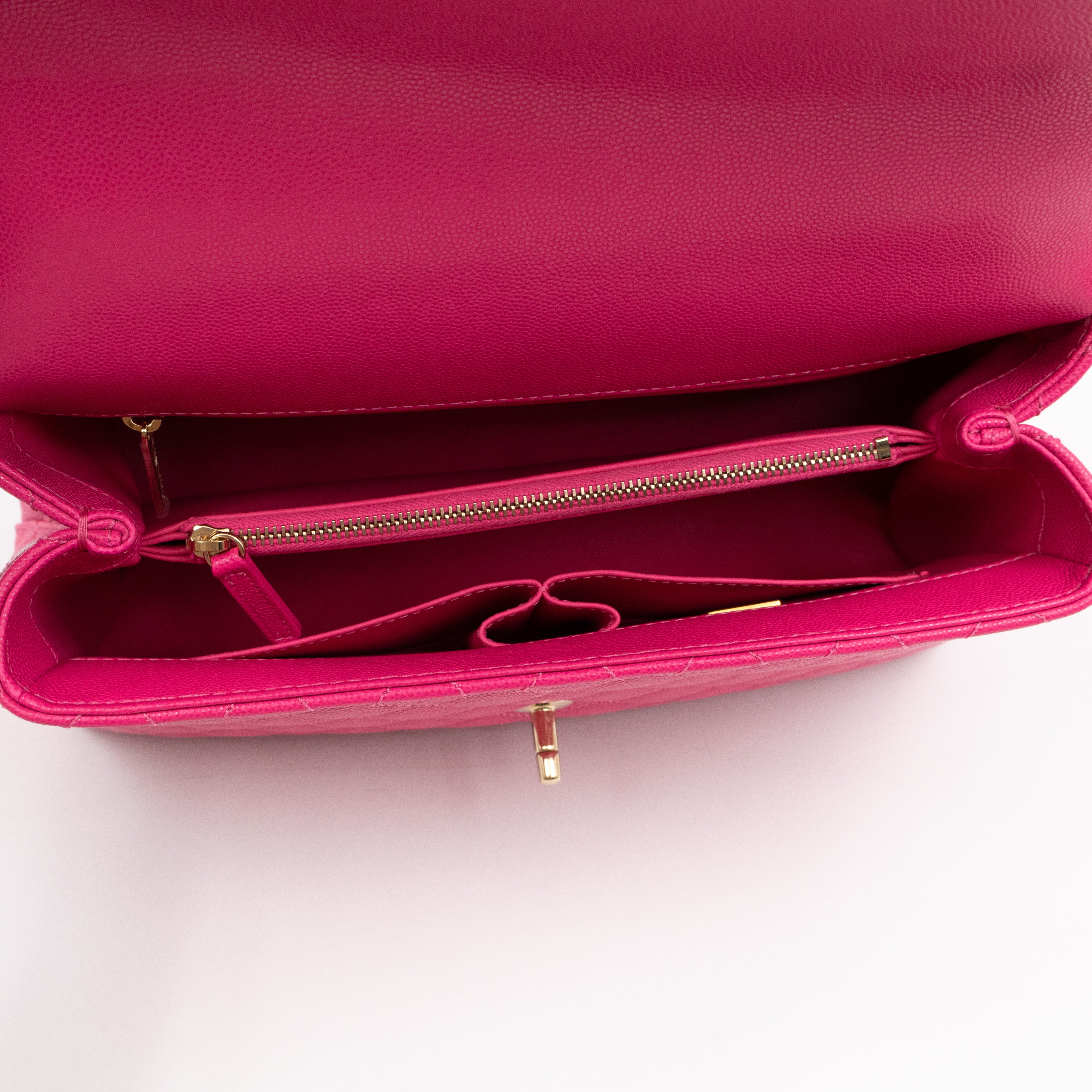 Coco Handle Pink Caviar Leather
