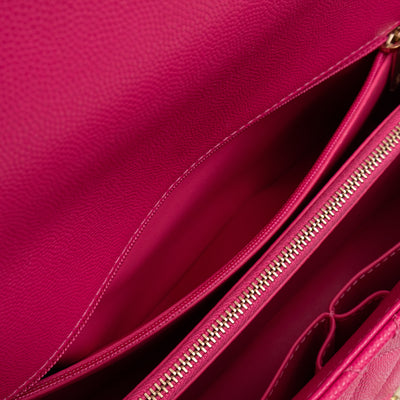 Coco Handle Pink Caviar Leather