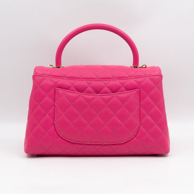 Coco Handle Pink Caviar Leather