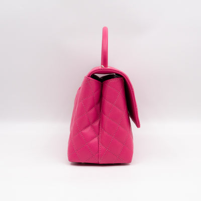 Coco Handle Pink Caviar Leather
