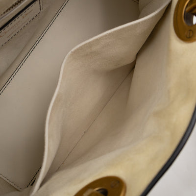 Lady Dior Medium Supple Cannage Studded White Leather