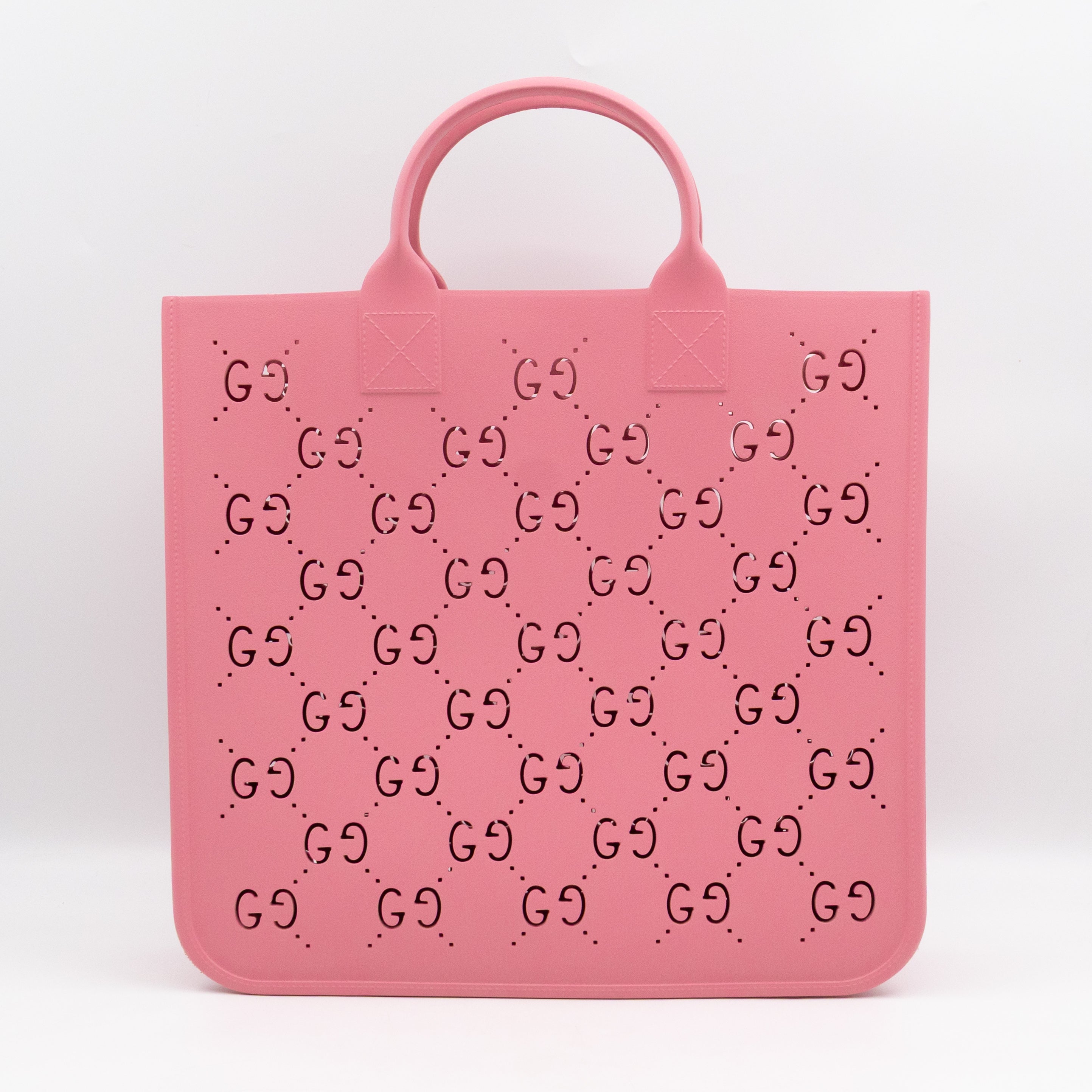 Beach Bag Perforated Rubber Pink