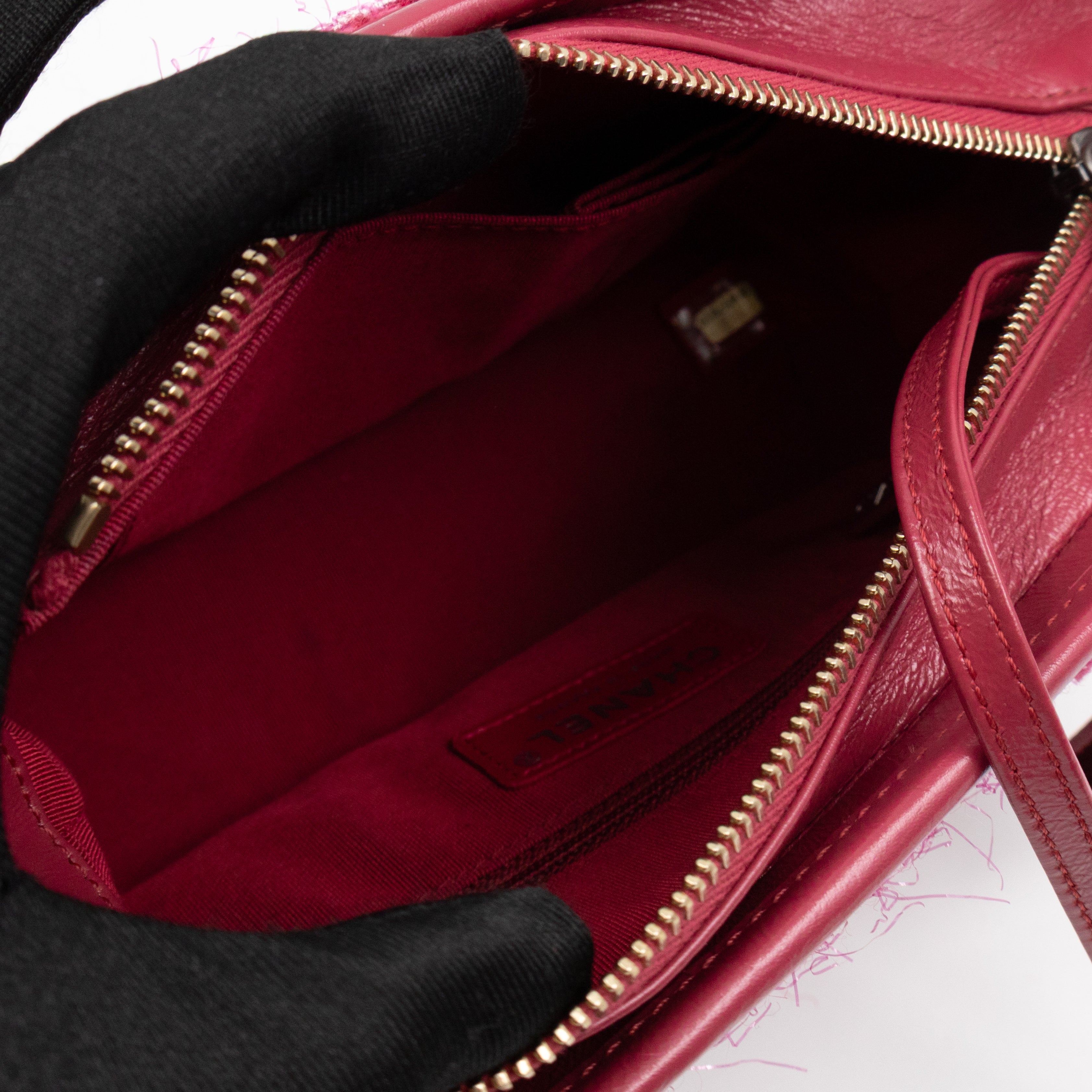 Gabrielle Hobo Small Pink Tweed & Leather
