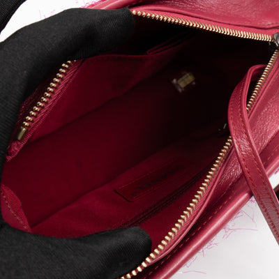 Gabrielle Hobo Small Pink Tweed & Leather