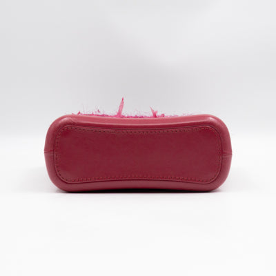 Gabrielle Hobo Small Pink Tweed & Leather