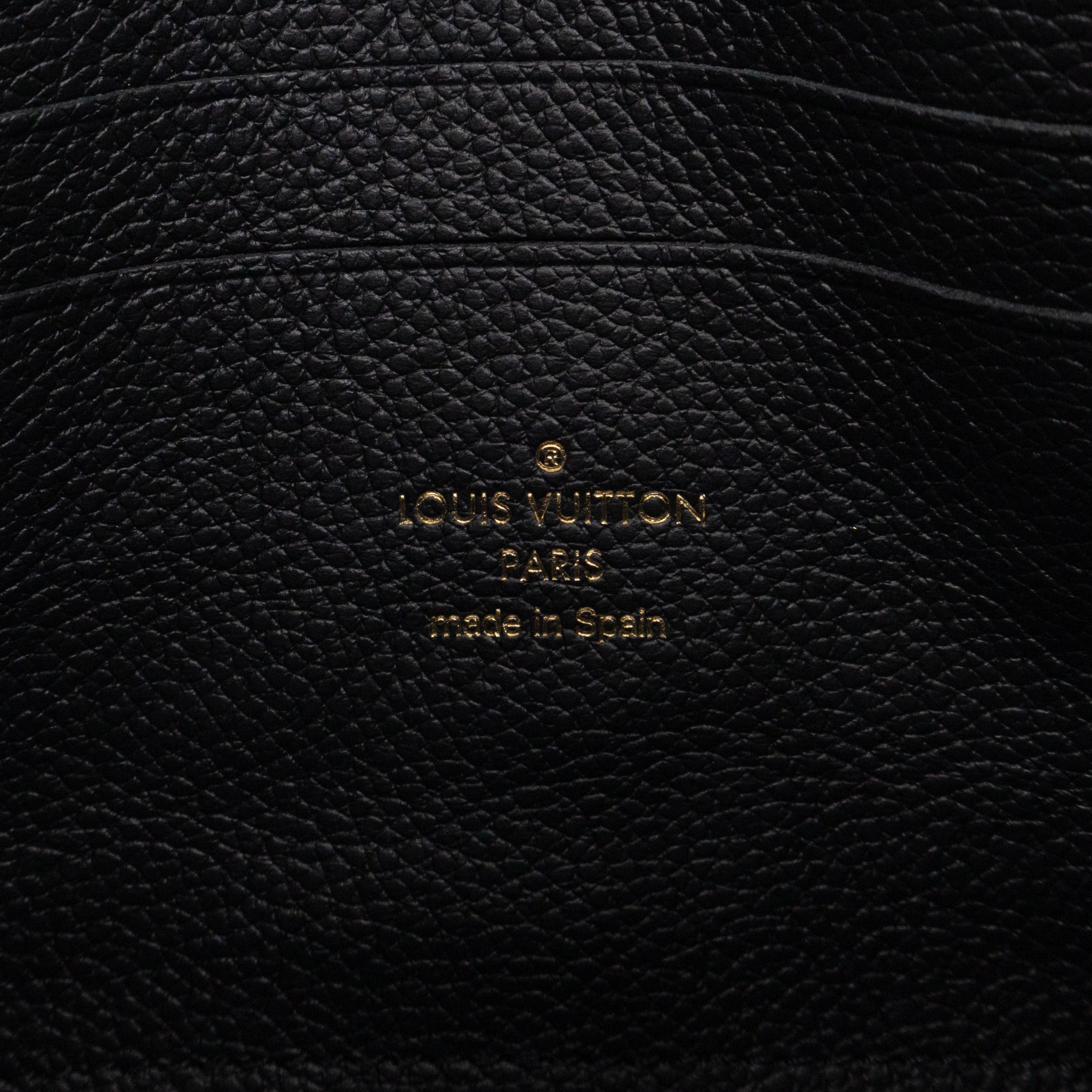 Double Zip Pochette Black Monogram Empreinte