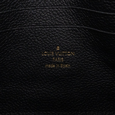 Double Zip Pochette Black Monogram Empreinte