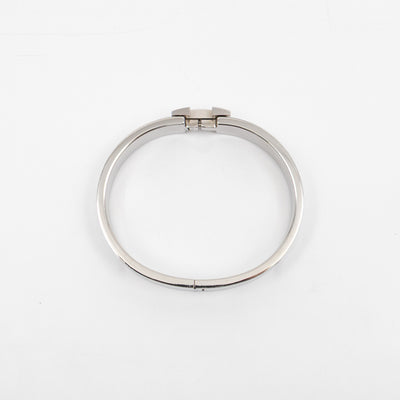 Clic H Bracelet GM White Silver